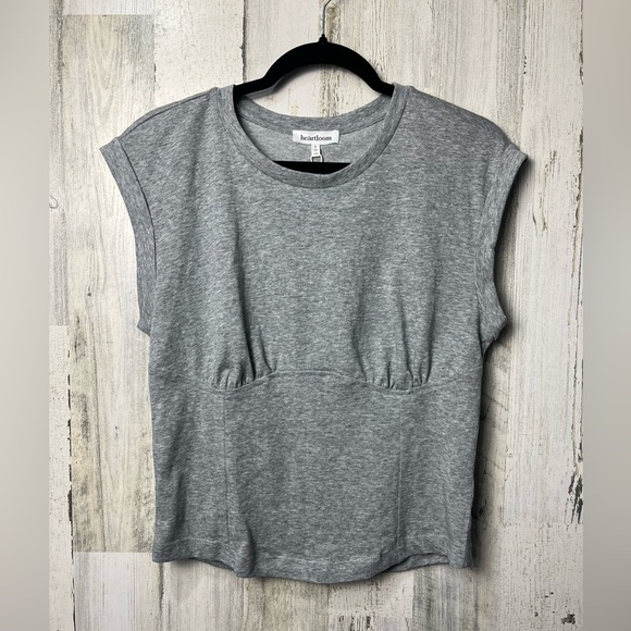 Heartloom corset style gray tee NWT Size Small - Picture 1 of 6